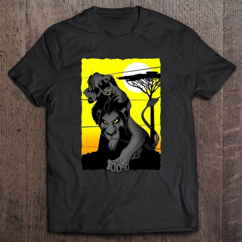 Lion King Scar And Hyenas Sahara Group Poster Tee T-S… - Gem